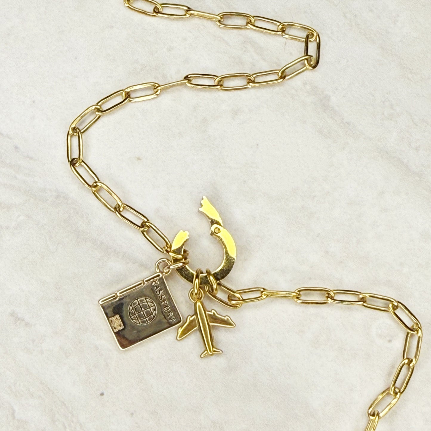 PAPER CLIP CHARM NECKLACE