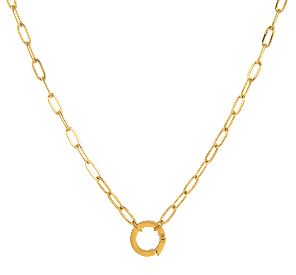 PAPER CLIP CHARM NECKLACE