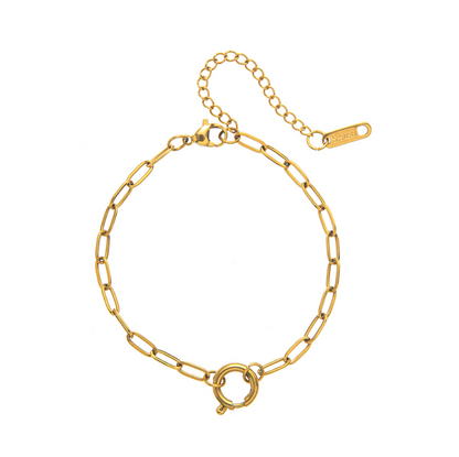 PAPER CLIP CHARM BRACELET